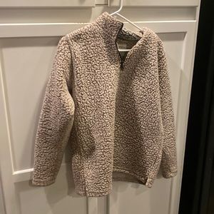 Brown and off-white Sherpa size L
